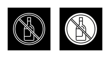 No Alcohol Vector Icon