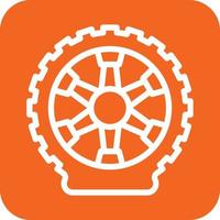 Flat Tire Icon Vector Design