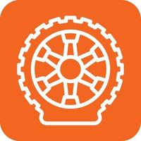 Flat Tire Icon Vector Design