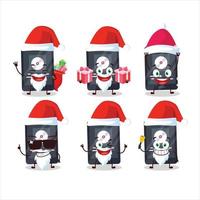 Santa Claus emoticons with ipod music cartoon character vector