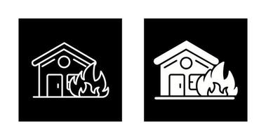 House On Fire Vector Icon