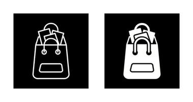 icono de vector de bolsa de compras