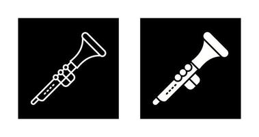 icono de vector de clarinete