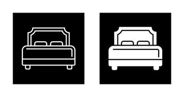 icono de vector de cama de hotel