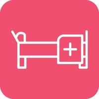 hospital cama icono vector diseño