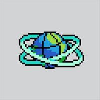 Pixel art illustration Web icon. Pixelated website icon. Globe Website icon pixelated for the pixel art game and icon for website and video game. old school retro. vector