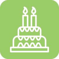 cumpleaños pastel icono vector diseño