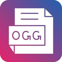 ogg icono vector diseño