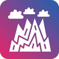 rocoso montañas icono vector diseño
