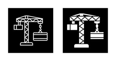 Crane Lifting Vector Icon