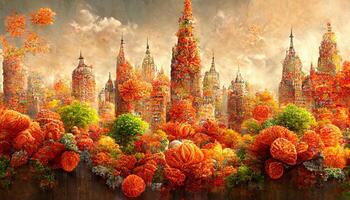 Autumn landscape background. photo