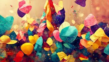 Colorful round celebration background vector. photo