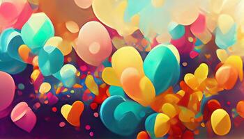 Party confetti as abstract wallpaper background illustration. photo