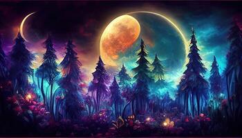 Beautiful Moon Background Wallpaper Image For Free Download - Pngtree