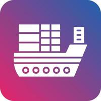 Cargo Ship Icon Vector Design