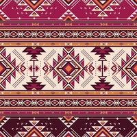 Native pattern american tribal indian ornament pattern geometric ethnic textile texture tribal aztec pattern navajo mexican fabric seamless Vector decoration fashion