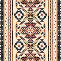 Native pattern american tribal indian ornament pattern geometric ethnic textile texture tribal aztec pattern navajo mexican fabric seamless Vector decoration fashion