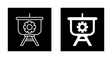 icono de vector de presentación de configuración