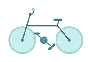 Road bicycle semi flat colour vector object. Pedal cycle for leisure cycling. Mountain bike. Editable cartoon style icon on white. Simple spot illustration for web graphic design and animation