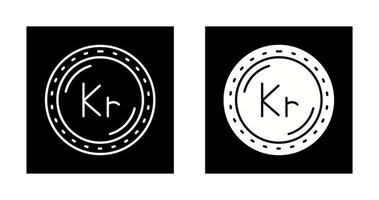 Krone Currency Vector Icon