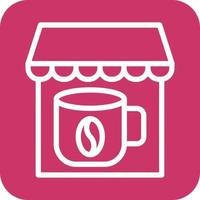 café tienda icono vector diseño