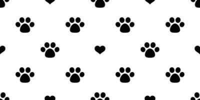 Dog Paw Seamless pattern vector heart valentine isolated puppy Cat Paw kitten icon footprint wallpaper background illustration