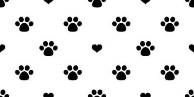 Dog Paw Seamless pattern vector heart valentine isolated puppy Cat Paw kitten icon footprint wallpaper background illustration