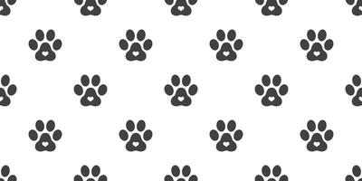 Dog Paw Seamless pattern vector heart isolated cat kitten icon footprint wallpaper background illustration