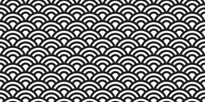 japan ocean wave line seamless pattern isolated vector wallpaper background