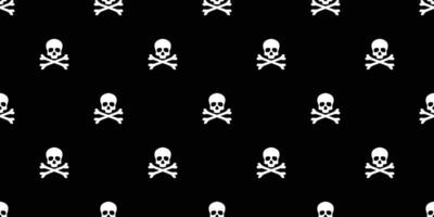Skull pirate seamless pattern vector bone isolated wallpaper background