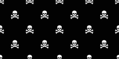 Skull pirate seamless pattern vector bone isolated wallpaper background