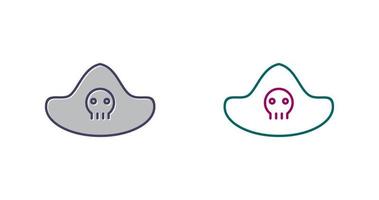 icono de vector de sombrero pirata