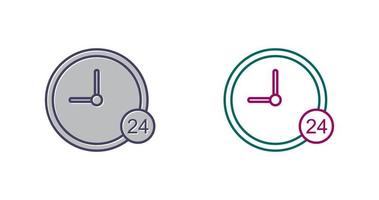 24 Hour Service Vector Icon