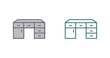 Table with Drawers Vector Icon