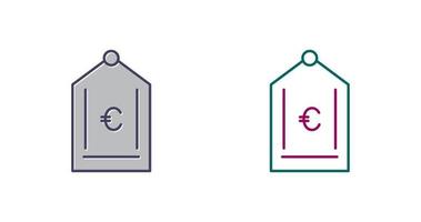 icono de vector de etiqueta euro