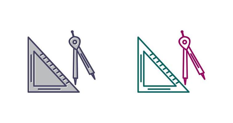 Set Square Vector Icon
