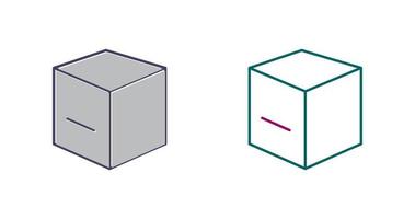 icono de vector de cubo