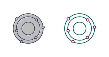 icono de vector de estructura atómica