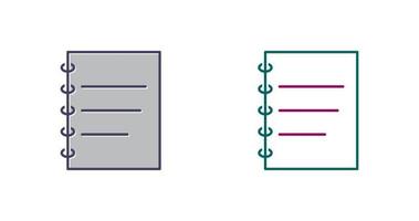 icono de vector de bloc de notas