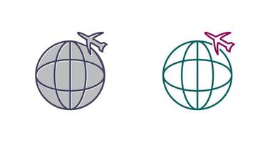 icono de vector de vuelos internacionales
