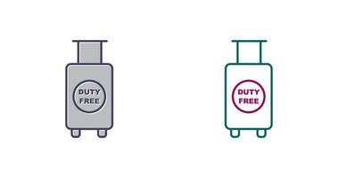 Duty Free Luggage Vector Icon