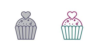 icono de vector de cupcake