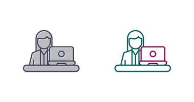 Telecommuting Vector Icon