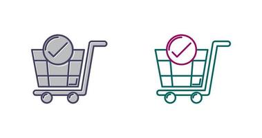 icono de vector de carrito de compras