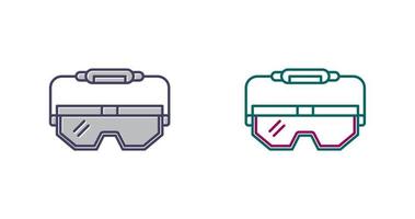 icono de vector de gafas de laboratorio