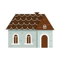 Cute house with bright colors vector flat illustration