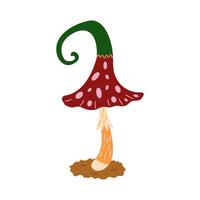 Fly agaric mushroom. Vector clip art amanita