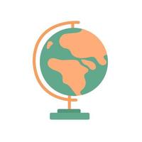 Globe on a stand. Vector isolated icon flat style