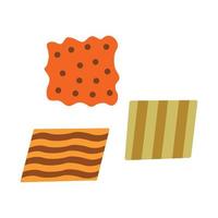 Pieces of fabric. Flaps. Hand drawn vector isolated