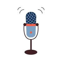 Microphone sign. Listening to podcast vector icon 4